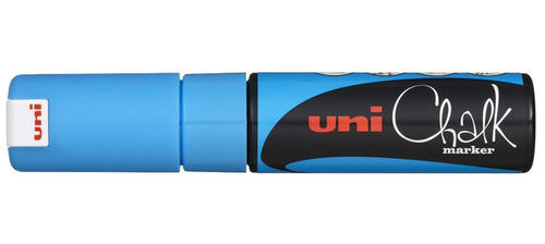 Маркер голубой для оконных и стеклянных поверхностей Uni Chalk PWE-8K