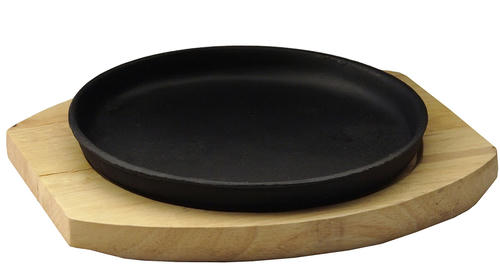 Сковорода круглая на деревянной подставке 220 мм [DSU-S-22u]