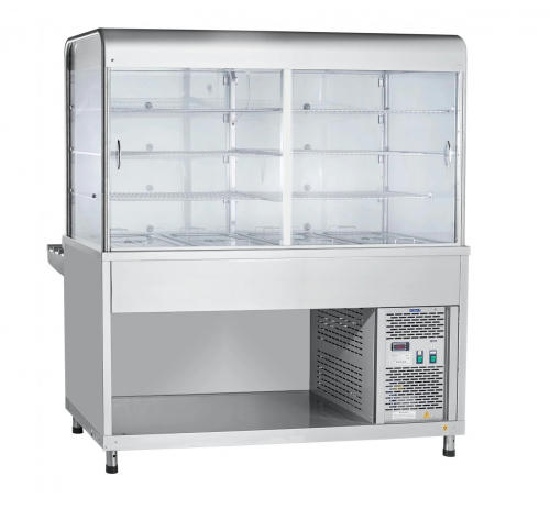 Прилавок-витрина холодильный ПВВ(Н)-70КМ-С-03-НШ с гастроемкостями кашир. (21000007753)