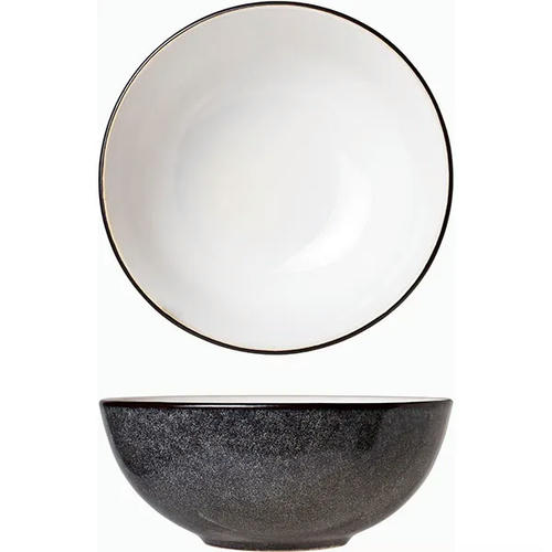 Салатник «Сиель блан» керамика 0,65л D=165,H=70мм белый,черный