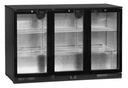 Шкаф холодильный со стеклом TEFCOLD DB300H-3 барный черный демо
