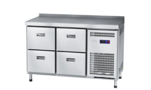 СТОЛ холодильный низкотемпературный СХН-60-01 неохл. столешница с бортом (ящ. 1/2, ящ. 1/2) (24010113300)