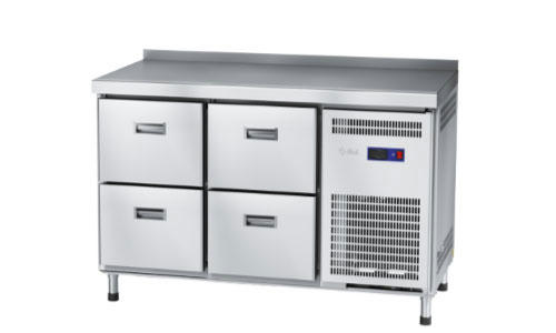 СТОЛ холодильный низкотемпературный СХН-70-01 неохл. столешница с бортом (ящики 1/2, ящики 1/2) (24110113300)