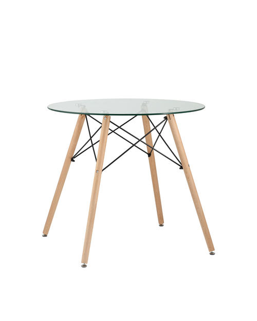 Стол обеденный «Eames D-800 мм Стекло» нераздвижной