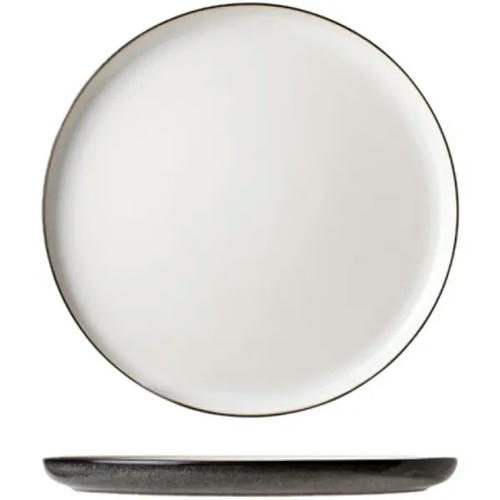 Тарелка десертная «Сиель блан» керамика D=215,H=15мм белый,черный