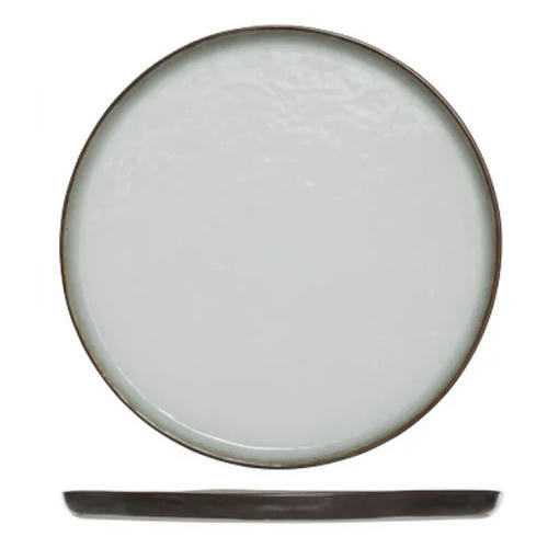 Тарелка десертная «Плато» фарфор D=215,H=10мм белый,коричнев
