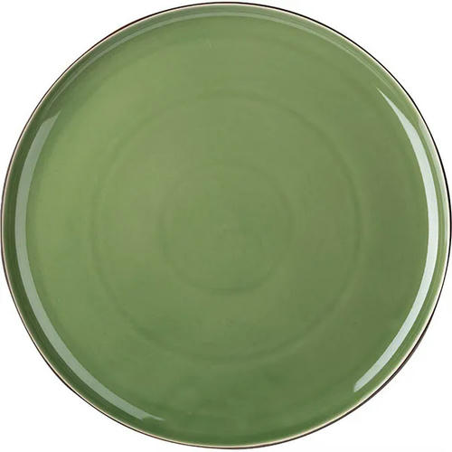 Тарелка «Сейдж» фарфор D=33см зелен.,бронз