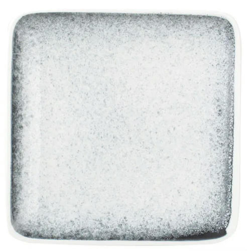 Тарелка квадратная фарфор ,L=10,B=10см белый,серый