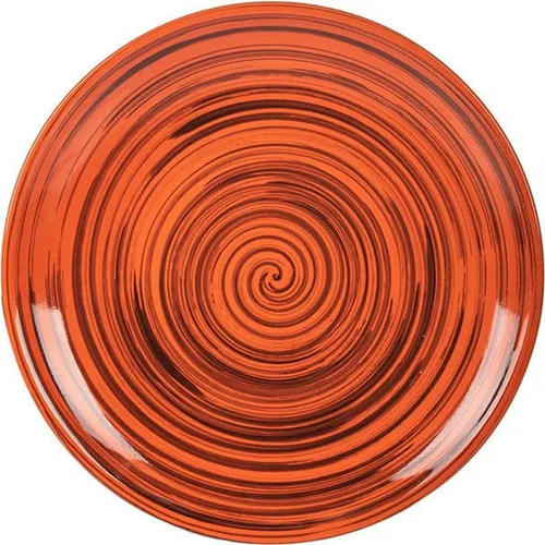 Тарелка мелкая керамика D=22,H=2см оранжев