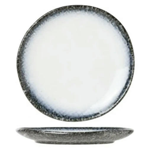 Тарелка мелкая «Си Перл» керамика ,H=15,L=145,B=145мм синий,белый