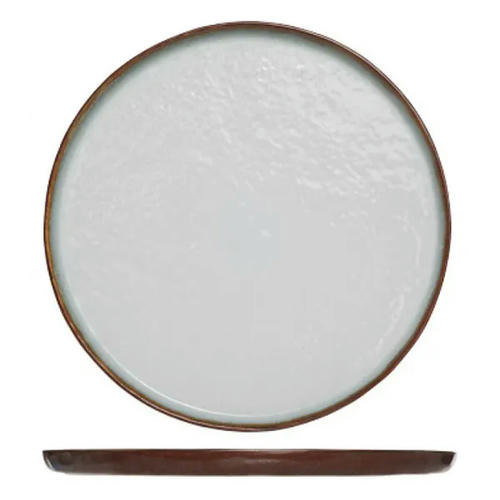 Тарелка мелкая «Плато» фарфор D=273,H=15мм белый,коричнев