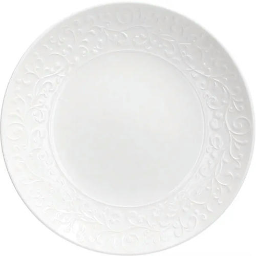Тарелка мелкая «Жасмин» фарфор D=16см белый