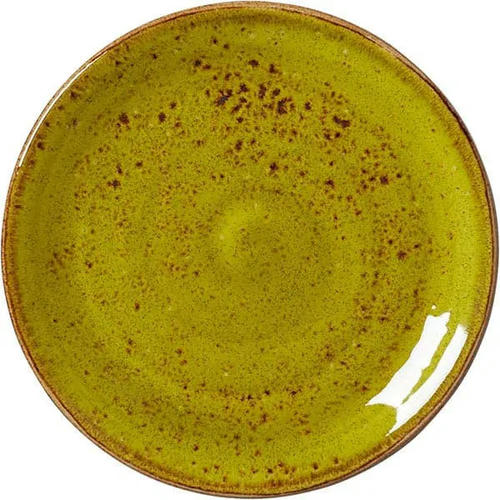Тарелка пирожковая «Крафт Эппл» фарфор D=15,H=2см желто-зел
