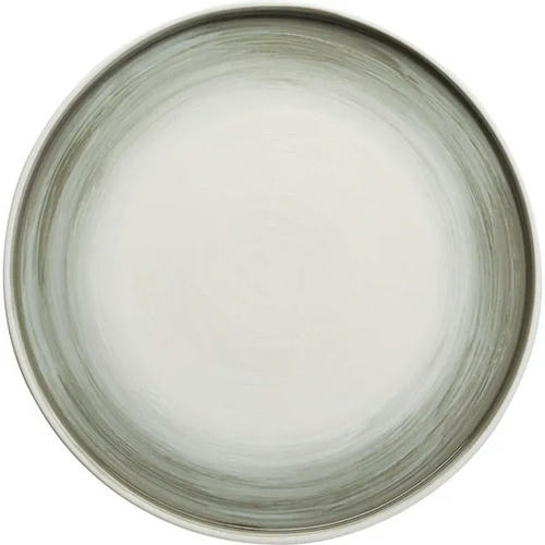 Тарелка с высоким бортом «Айсио» фарфор D=279,H=17мм белый,серый