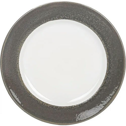 Тарелка «Революшн Эдж Гранит» фарфор D=270,H=25мм серый,коричнев